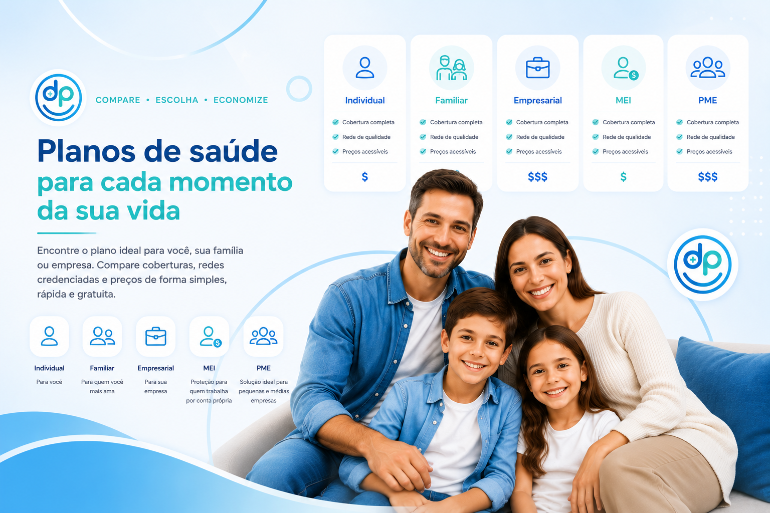 familia sentada no sofá