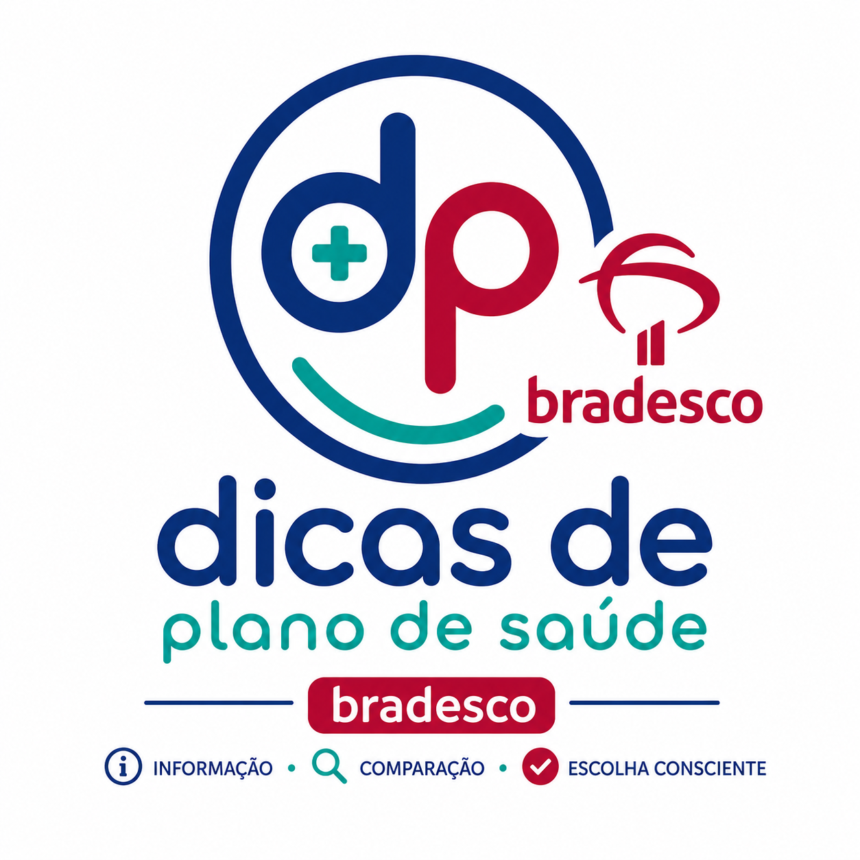 logo de bradesco e dicas de planos de saúde