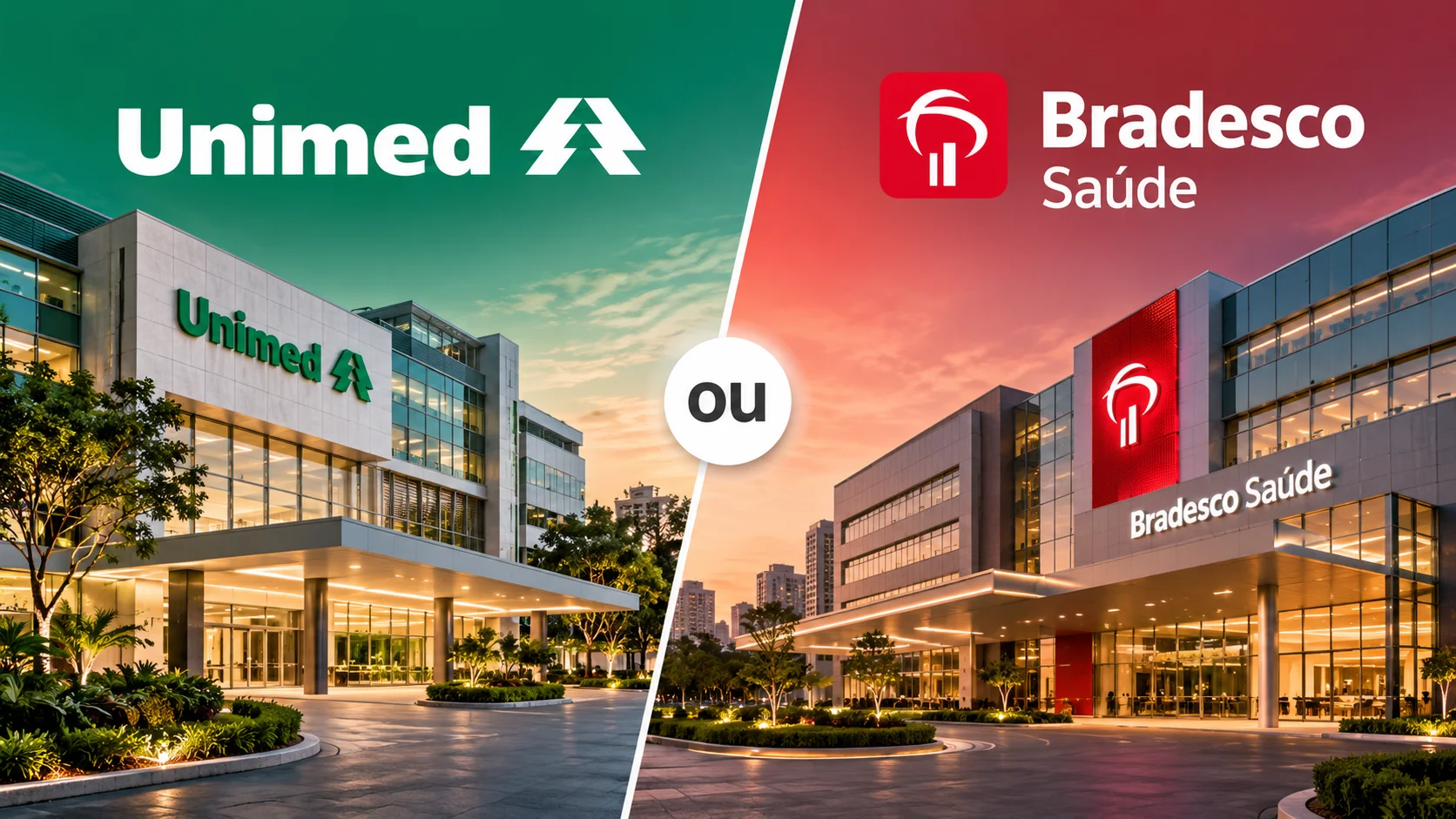 comparação entre Unimed ou Bradesco Saúde