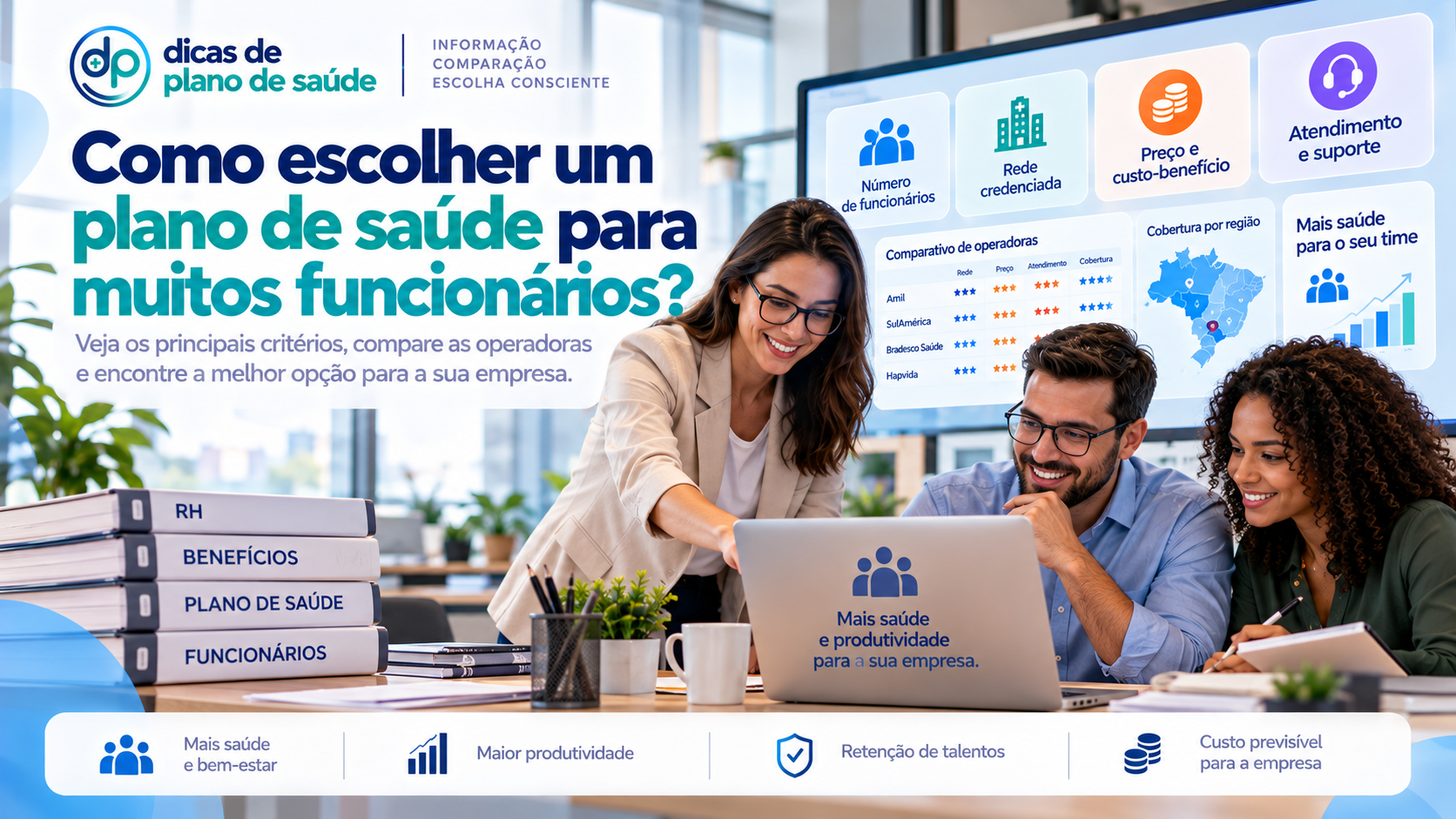 Como escolher plano de saúde empresarial para muitos funcionários