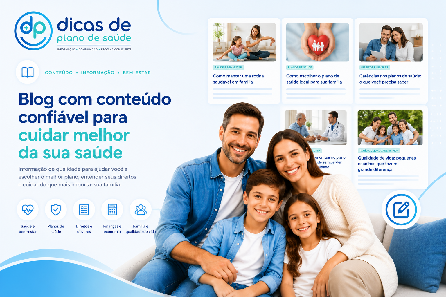família sentada juntos