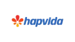 logo da hap vida laranja, amarelo e azul