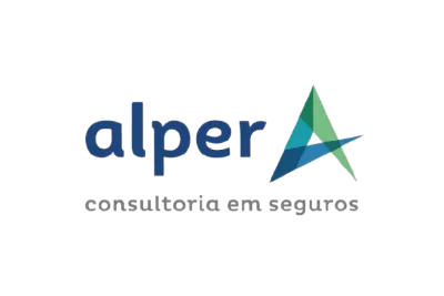 logo da alper azul e verde claro
