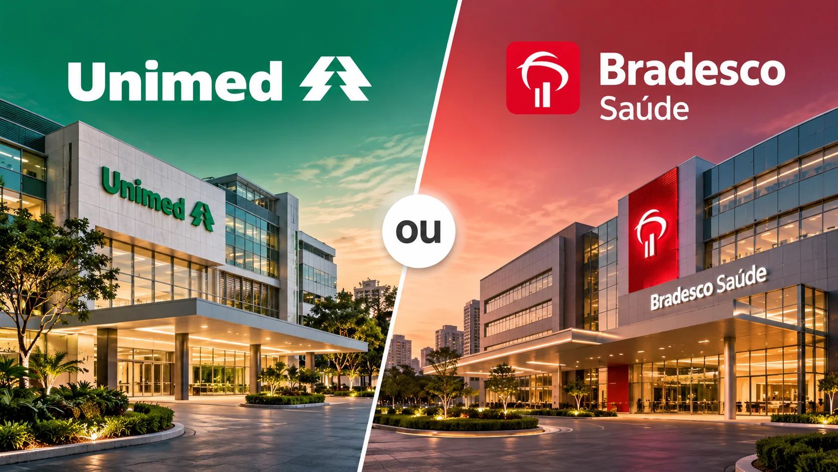 comparação entre Unimed ou Bradesco Saúde