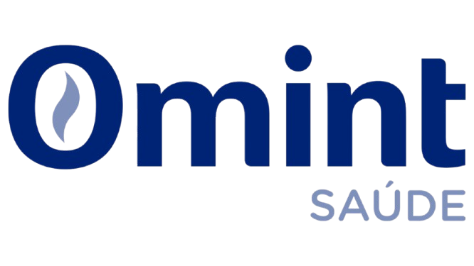 logo da omint saúde azul